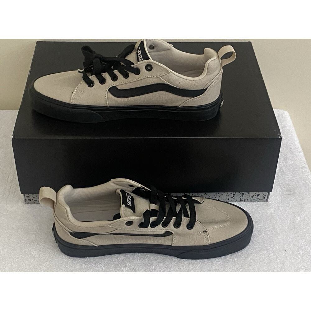 Vans Men’s Filmore Sneaker Skateboard Shoes Canvas Taupe Black Size 8 - Picture 3 of 5